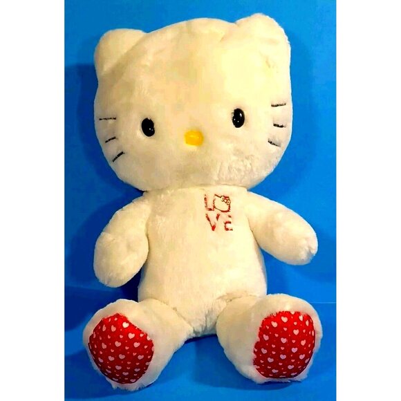 Build A Bear Sanrio Hello Kitty Valentines Day LOVE Plush White Red Hear… - Picture 1 of 6